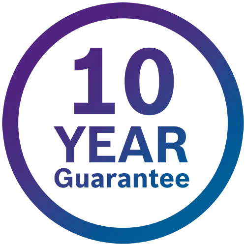 10 year guarantee logo