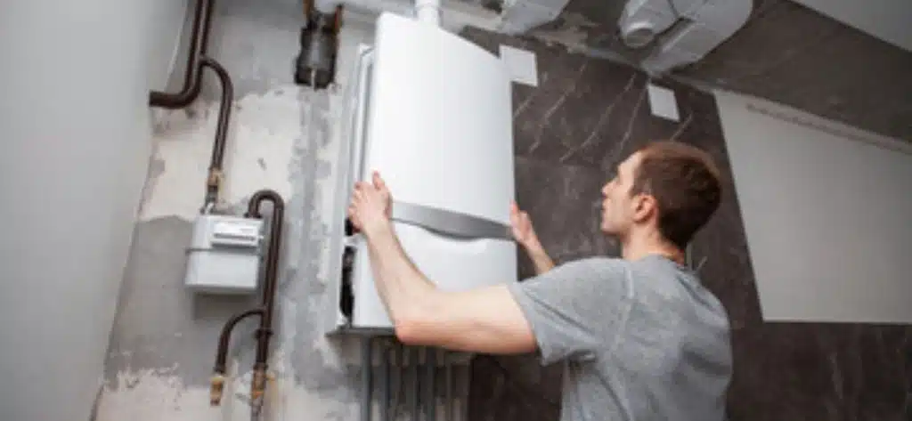 boiler being installed