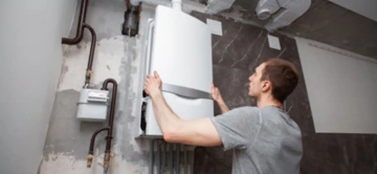 boiler being installed